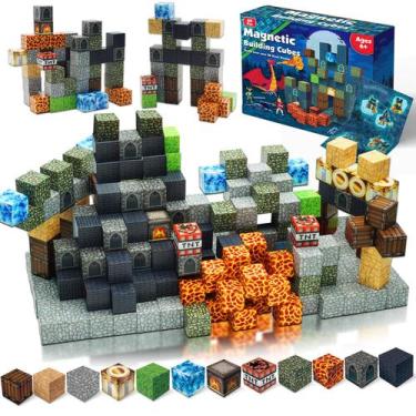 Imagem de Blocos Magnéticos Annexfun Dark Castle World - Conjunto com 60 Peças