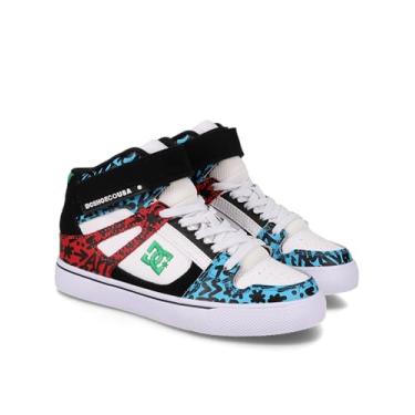 Imagem de DC Shoes Tênis de skate unissex infantil Pure Hi Top Ev, Azul/vermelho/branco., 12 Little Kid