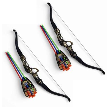 Imagem de Kit 2 Arco e Flecha Infantil Mini Bolsa Dardo Ventosa JR0001 - Jr Toys