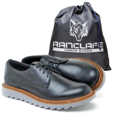 Imagem de Sapato coturno casual cano curto em couro lactego - Ranclafe, Preto, 4