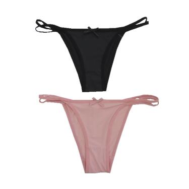 Imagem de CONJUNTO C/2 CALCINHAS B+ 2035C - PRETO / ROSA - P - BASIC +