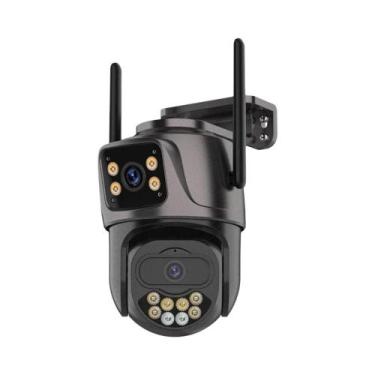 Imagem de Câmera IP Externa 6K 9MP WiFi - 3 Lentes PTZ, Tela Dupla e Rastreament