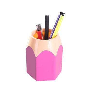 Imagem de Porta-lápis de vaso criativo para canetas, artigos de papelaria, caixa de armazenamento, material de escritório (cor: verde, tamanho: 7,5 * 10 cm) (rosa 7,5 * 10 cm)