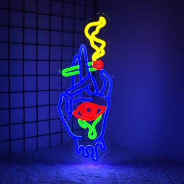 Imagem de Whfobfe Sinal de néon com luzes de néon LED para decoração de parede LED alimentado por USB para decoração de quarto