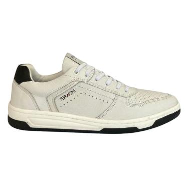 Imagem de Sapatênis Ferracini Vox Masculino Branco em couro confortável