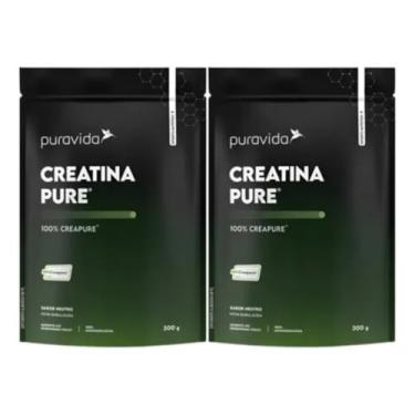 Imagem de 2x Creatina Micronizada Creapure Premium Puravida 300g Vegan