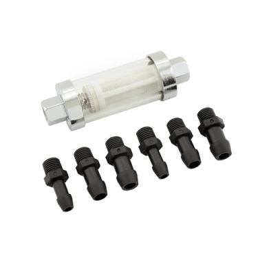 Imagem de Mr. Gasket Filtro de combustível universal Clearview 9706