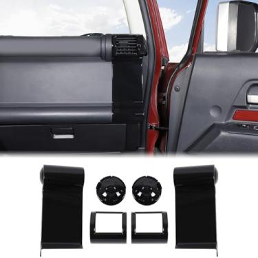 Imagem de Aunginsy Acabamento da tampa da saída de ar lateral do console central compatível com Toyota FJ Cruiser 2007-2021 painel do carro lado frontal ar condicionado ventilação A/C painel de saída decorativa