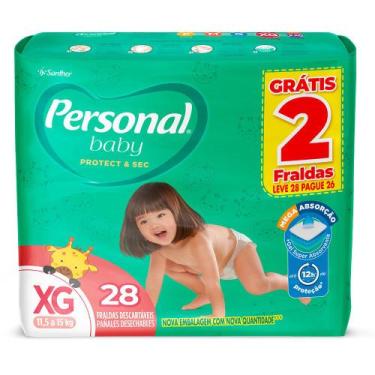 Imagem de Fralda Personal Soft E Protect Mega XG Leve 28 Grátis 2 Tiras