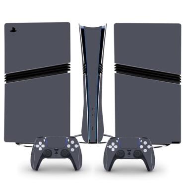 Imagem de Adesivo Skin para PS5 Pro Digital Edition, decalque de vinil, capa protetora para console de jogos e controle (cinza)