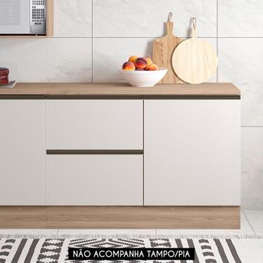 Imagem de Balcão De Cozinha Para Pia 120cm Grace Carvalho Oak/off White Z44 - Mpozenato