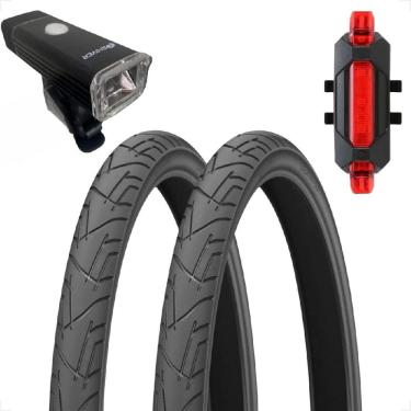 Imagem de Par Pneu Bicicleta Praieiro Levorin Aro 24 X 1.95 Slick Bike infantil Balão urbano arame + Brindes