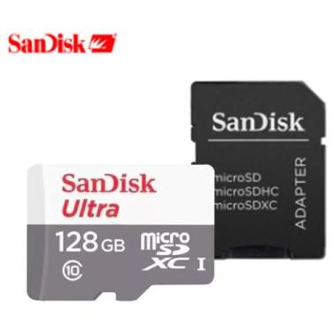 Imagem de Micro Cartão De Memória Sandisk 128G Rápida