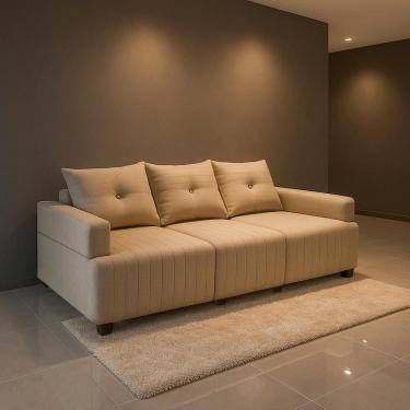 Imagem de Sofá 3 Lugares Living 2,35m Leona Bom Pastor
