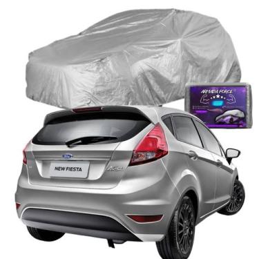 Imagem de Capa Para Carro New Fiesta Hatch Impermeável Com Forro Central e Elást