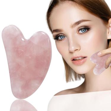 Imagem de Massageador facial BLHLA Rose Quartz Gua Sha Facial Tools