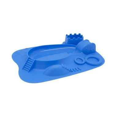 Imagem de Jogo Americano Em Silicone Hipopótamo Azul - Marcus & Marcus