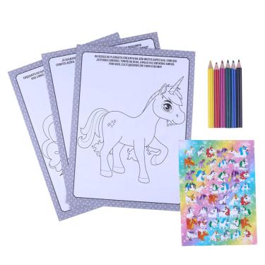 Imagem de Livro Infantil Unicórnio Colorindo com Adesivos Online Editora 1928