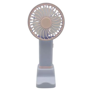 Imagem de Mini Ventilador Recarregável Usb Portátil Suporte - Azul - Kadê