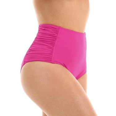 Imagem de Calcinha de Biquini hot pant avulsa cintura alta e lateral larga franz