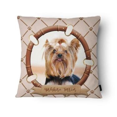 Imagem de Capa de Almofada Veludo 43x43cm Yorkshire Terrier - Tuti Gottô