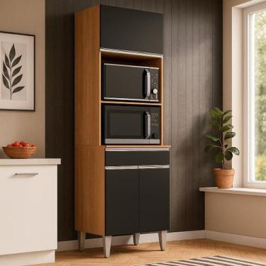 Imagem de Armário Torre Quente para Cozinha Andréia 61 cm Moderno e Compacto 3 P