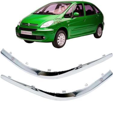 Imagem de Par Friso Cromado Parachoque Dianteiro Citroen Xsara Picasso
