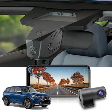 Imagem de Fitcamx Câmera frontal 2K + traseira 1080p para BMW X1 2023 2024 2025 M35i Xdrive28i (U11), visual OEM, vídeo HD duplo, Wi-Fi e aplicativo, gravação em loop, sensor G, visão noturna, fácil de