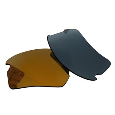 Imagem de Acefrog Lentes de reposição polarizadas de 1,5 mm para óculos de sol Oakley Flak 2.0 OO9295 59 mm, material atualizado, resistente a impactos, Bronze ouro-pc-pp, One Size
