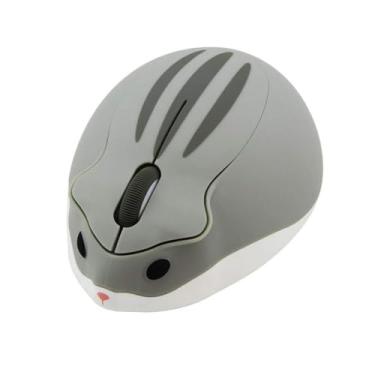 Imagem de Mouse sem fio fofo em forma de hamster menos barulho, portátil, mouse óptico de animal, design ergonômico, mouse sem fio com receptor USB para PC/laptop/computador/notebook/MacBook para crianças