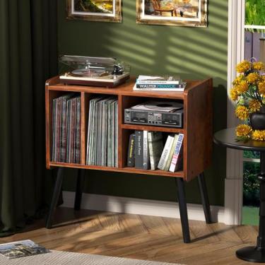 Imagem de Toca-discos Table UODERS MidCentury com armazenamento em vinil