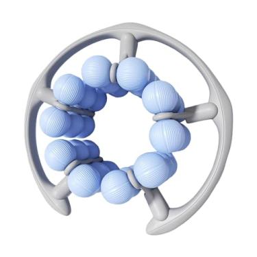 Imagem de Kokiya Rolo de massagem para pernas com 30 rodas, braçadeira de perna portátil, multifuncional, rolo muscular para fáscia, para braço, casa, Azul