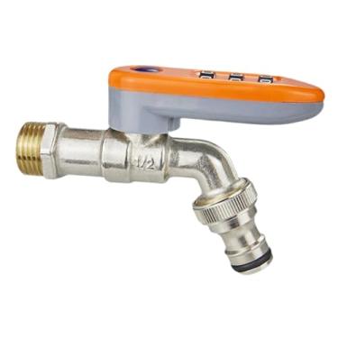 Imagem de predolo de água com trava de senha, de latão, rosca 1/2, resistente, código inicial 000, resistente ao congelamento