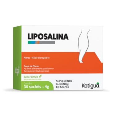Imagem de Katiguá, Liposalina, Fibras + Ácido Clorogênico, Sabor Limão, 30 Sachês, 4 Gramas