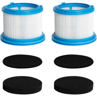 Imagem de Pacote com 2 filtros de substituição compatíveis com Bissell PowerClean FurGuard 280W / FurFinder 200W aspirador de pó sem fio 4039 4052, 2 conjuntos de pré-filtro 1646970 e filtro de motor 1646969