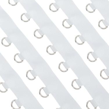 Imagem de WEBEEDY Acabamento de ilhós brancos de 5 metros com anéis D, 0,8 polegadas de largura, acabamento de costura, anel de ilhós de metal, faixa de fita para confecção de espartilho de vestuário, lingerie