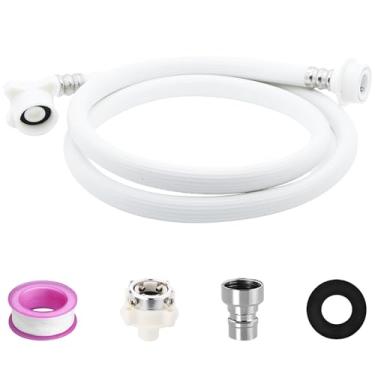 Imagem de Mangueira de drenagem de máquina de lavar portátil de 1,5 metro com conexão rápida, kit de extensão universal de tubo de descarga de água, mangueira de substituição flexível para arruelas compactas e