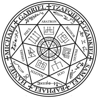 Imagem de Placa Radiônica Selo dos Sete Arcanjos 20 × 20 cm – Pantáculo Proteção Espiritual Radiestesia Radiônica