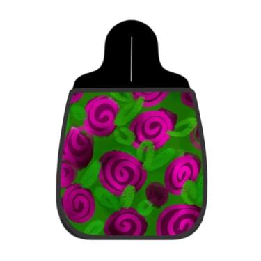 Imagem de Lixeira De Carro Organizador Lixinhocar Rosas Pink Fundo Verde