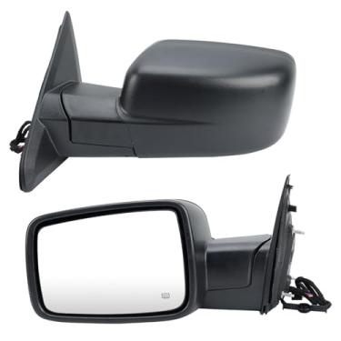 Imagem de Espelho retrovisor esquerdo do motorista compatível com Dodge Ram 1500 2014-2018, 1500 Classic 2019-2022, 2500 2013-2018 com dobra manual aquecida por energia, sensor de temperatura, 6 pinos