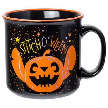 Imagem de Silver Buffalo Caneca de cerâmica Stitch Stitch O Ween Halloween Midnight Squiggles 590 ml