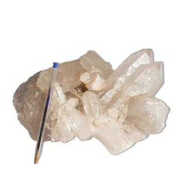 Imagem de Drusa de Cristal Quartzo Natural - Aglomerado de Pontas Naturais - 4,8