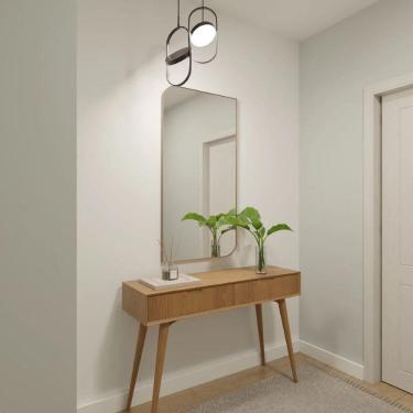 Imagem de Espelho Orgânico Moldura Couro 110x50cm 150x60cm 170x70cm Corpo Inteiro Quarto Sala 170cm x 70cm