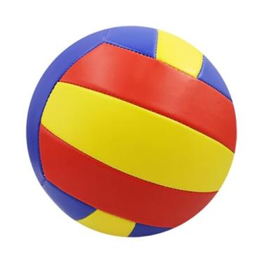Imagem de simhoa Vôlei tamanho 5 bola oficial de vôlei de vôlei para adolescentes, Amarelo Azul Vermelho