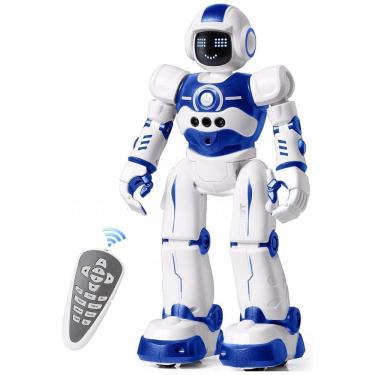 Imagem de Robô Programável Inteligente EduCuties com Controle Remoto e Detecção de Gestos para Crianças Acima de 3 Anos, Branco e Azul