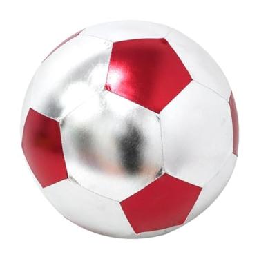 Imagem de Baoblaze Bola de futebol inflável, brinquedo leve para crianças, equipamento de treinamento de futebol para jogos, partidas, competições, adolescentes, Vermelho