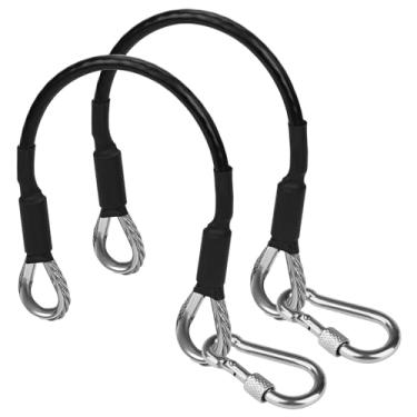 Imagem de 2 peças de extensão de academia, academia de 26 cm / 10 polegadas com mosquetão acessórios de máquina de ginástica em casa acessório para LAT pull down máquina de extensão de perna compatível com