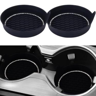Imagem de 2 peças de porta-copos de carro conjunto universal de porta-copos absorventes antiderrapantes adequados para tipos de copos embutidos em ornamentos porta-copos de silicone