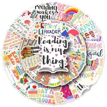 Imagem de Adesivos de leitura de amor, 50 peças de adesivos para laptop, garrafa de água, Hydro Flask, decalques de vinil para recompensa e ideia de presente (leitura de amor)