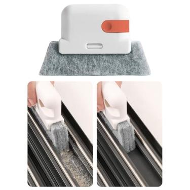 Imagem de Ferramenta de limpeza de peitoril de janela, escova de limpeza multifuncional para uso doméstico, limpador de trilhos de porta deslizante de janela 3 em 3, peitoril, linhas de azulejos, obturador